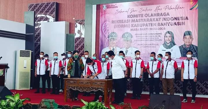 Bupati Banyuasin Askolani jasi lantik kepengurusan (KORMI) komite Olahraga Rekreasi Masyarakat Indonesia